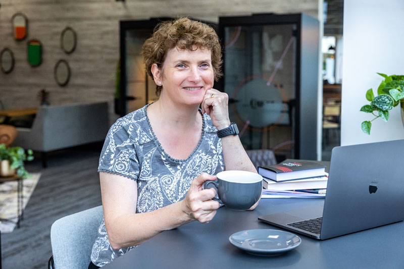 Copywriting Case Studies, Alison Harmer enjoying a cup of tea