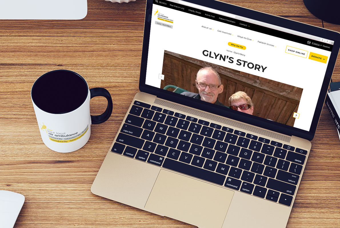 Patient story about Glyn on The Air Ambulance Service website